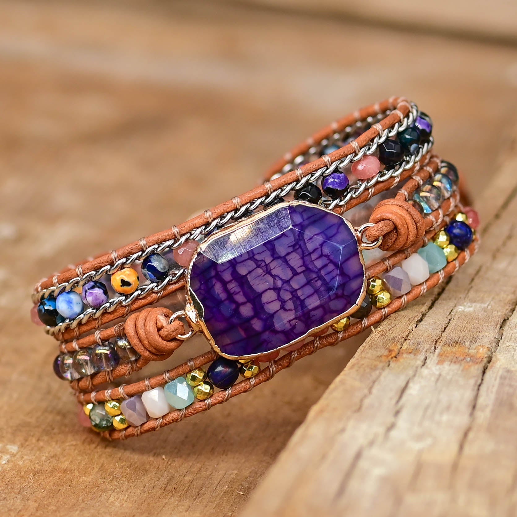 Ametist Wrap Armband