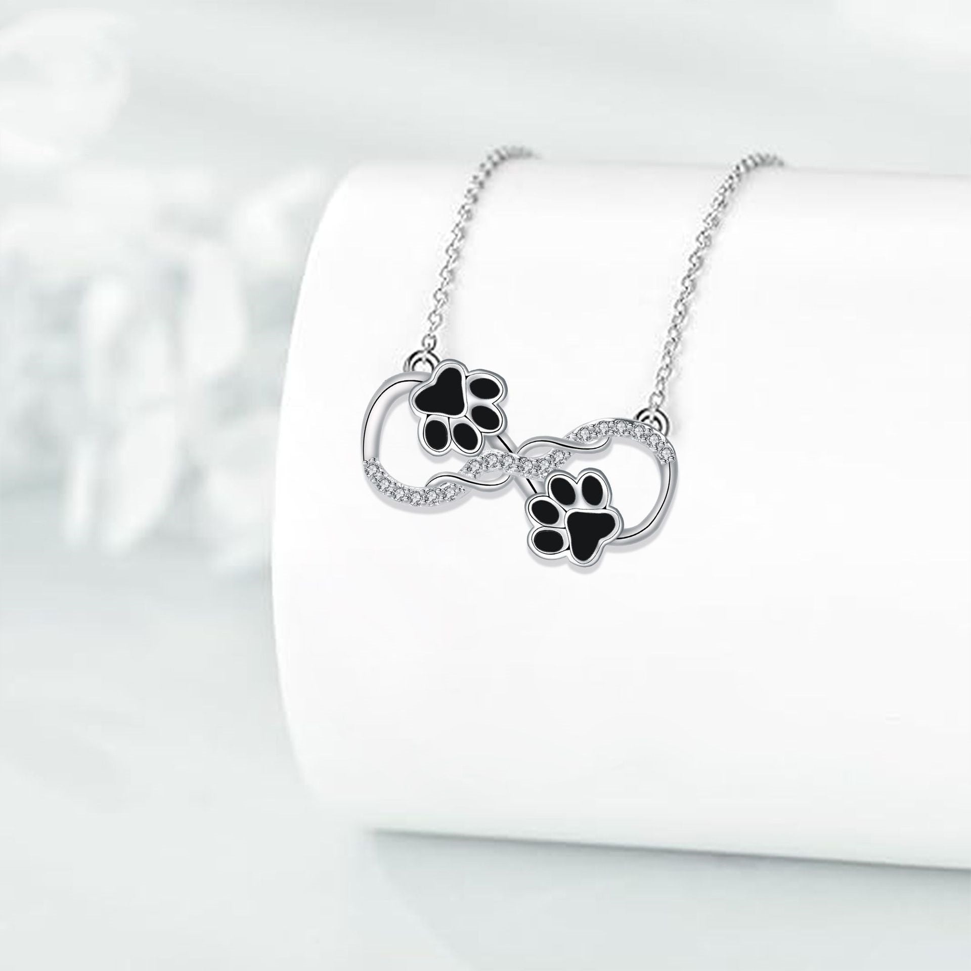 Oändlighetssymbol Hänge Halsband med Zirkonia