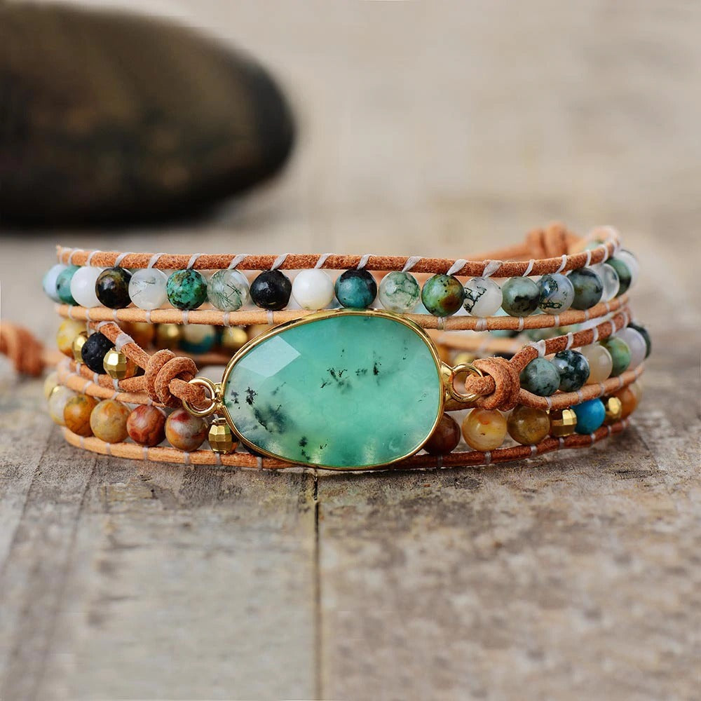 Jade & Mossa Agat Armband