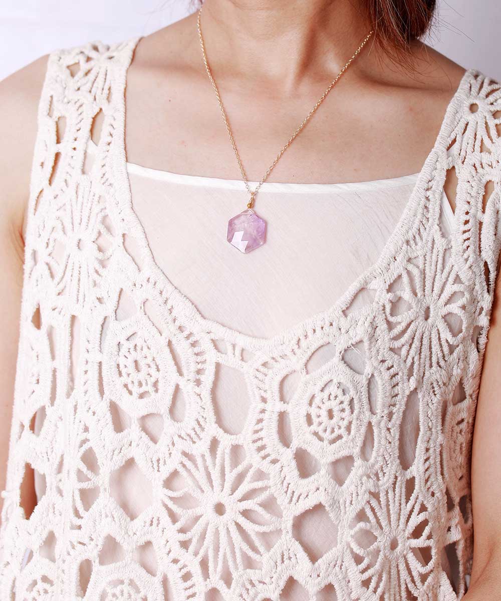 Hexagon Hänge Halsband