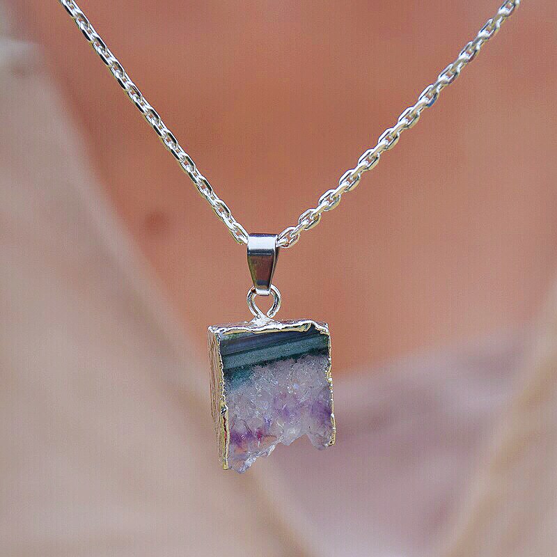 Amethyst Hängande Halsband