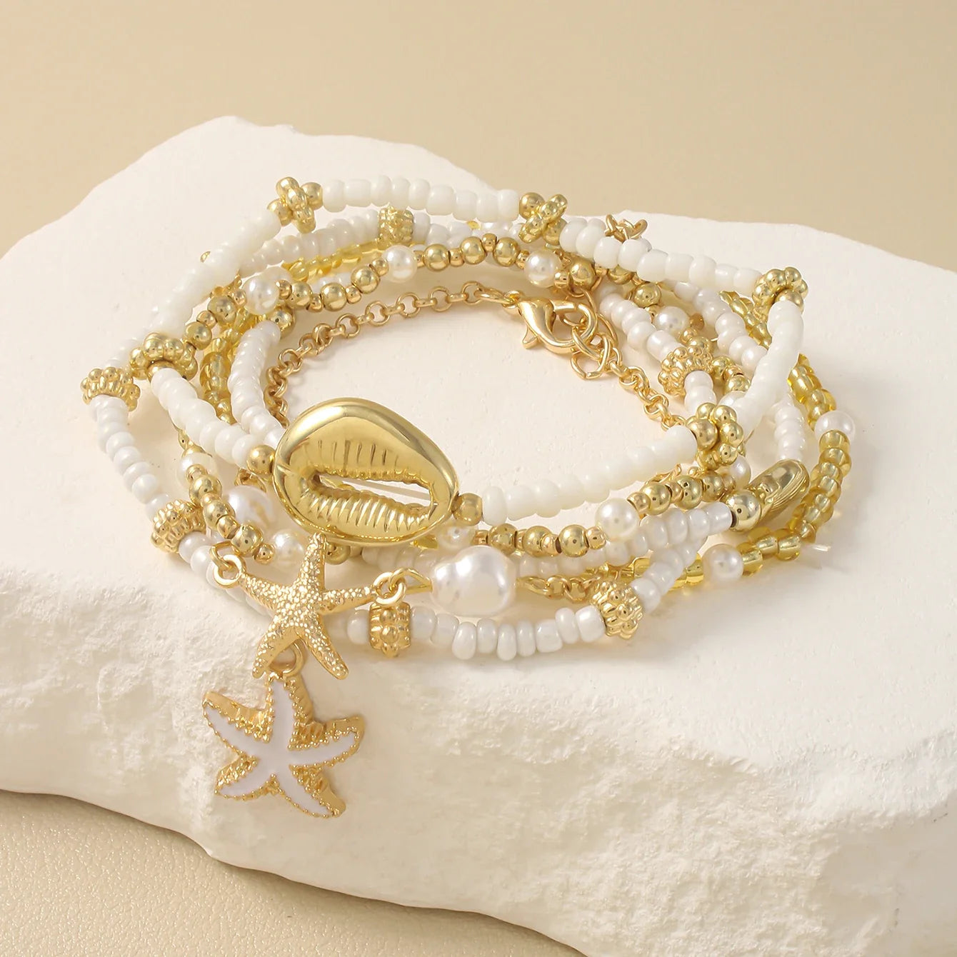Bohemisk Sjöstjärna Strandarmband Set