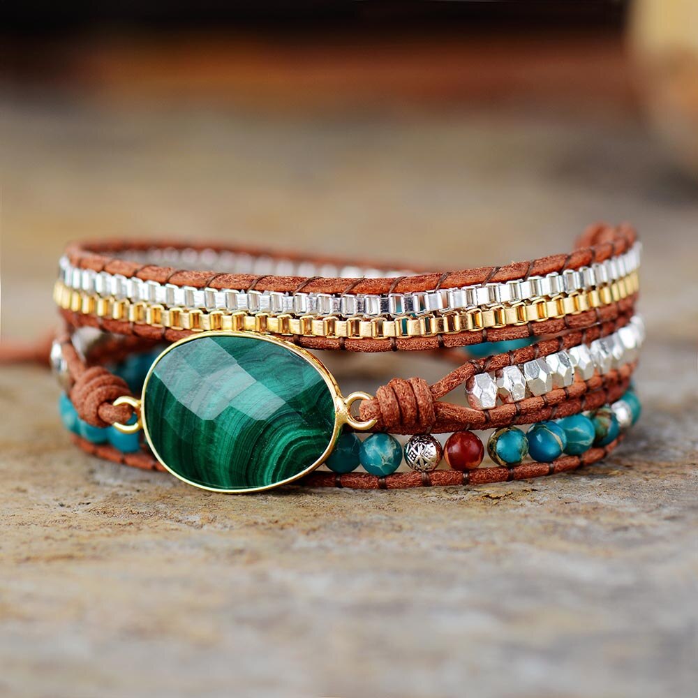 Intensiv Malakit Wrap Armband
