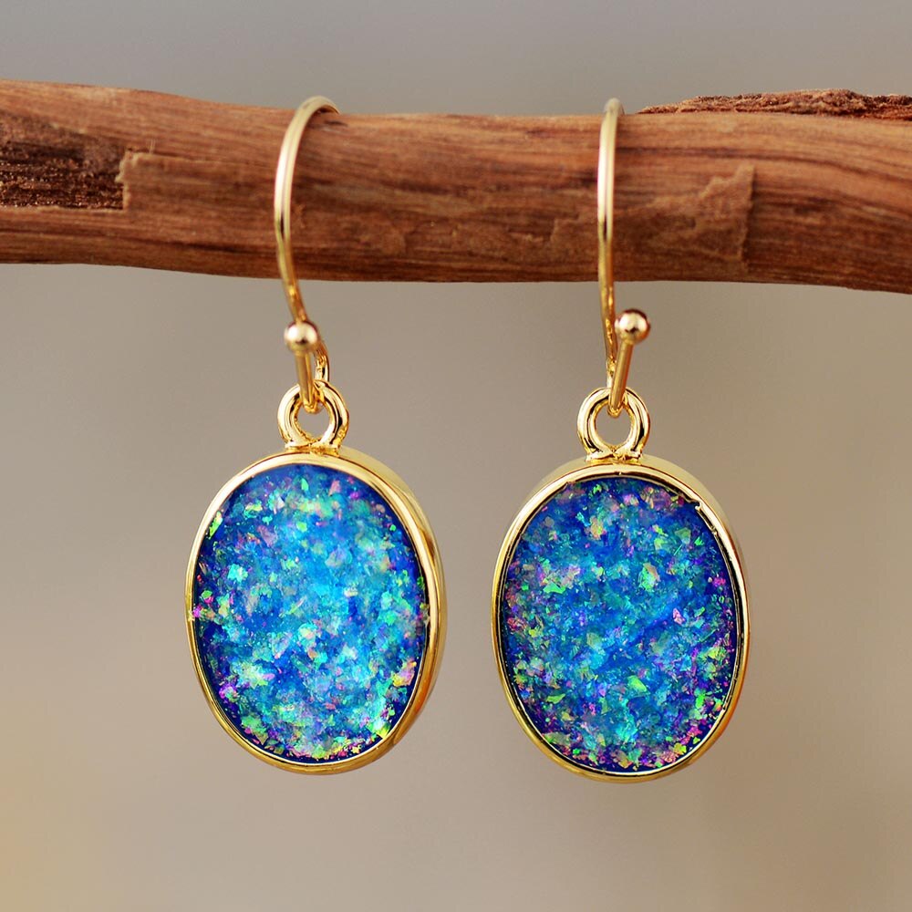 Druzy Opal Hängörhängen