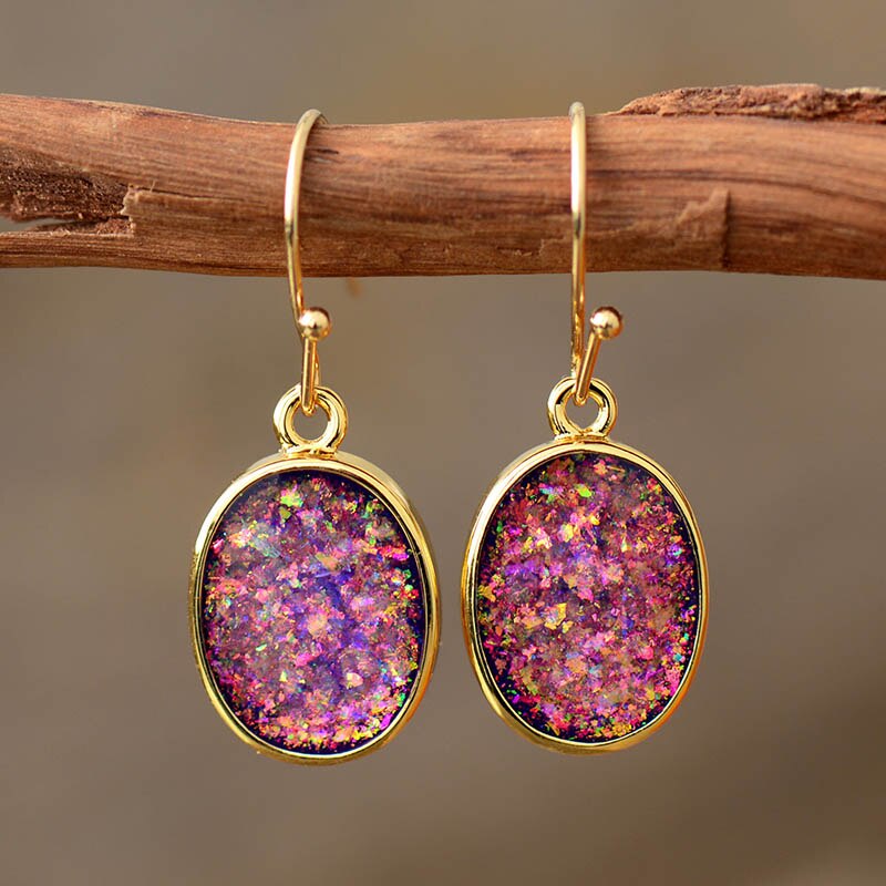 Druzy Opal Hängörhängen