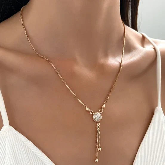 Vintage Guld Kristall Halsband