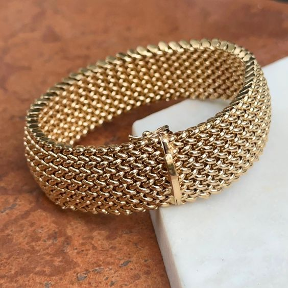 Vintage Guld Mesh Armband