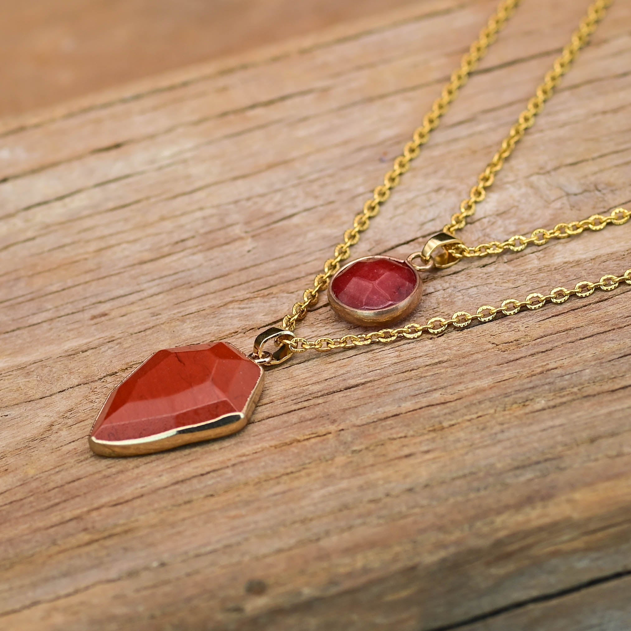 Dubbel Hänge Jasper Halsband