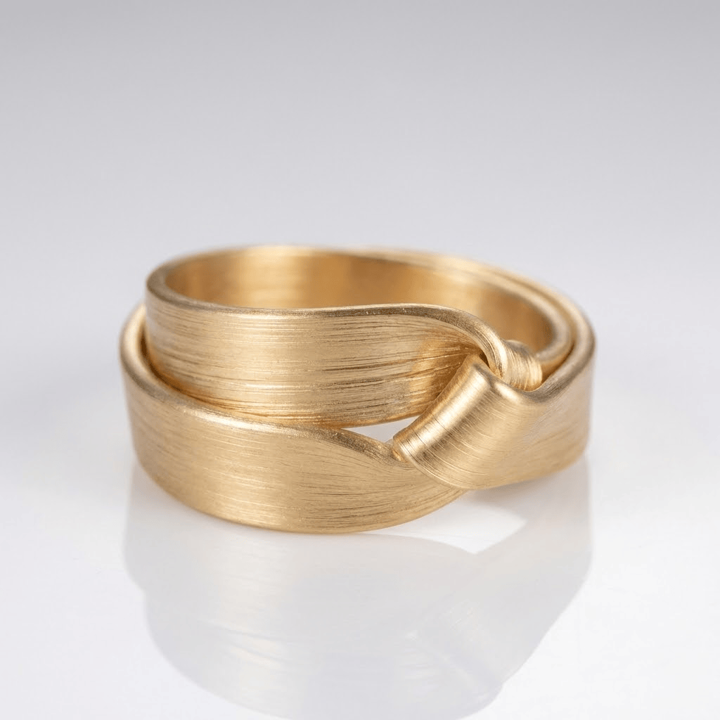 Lindad vintage guldring – justerbar