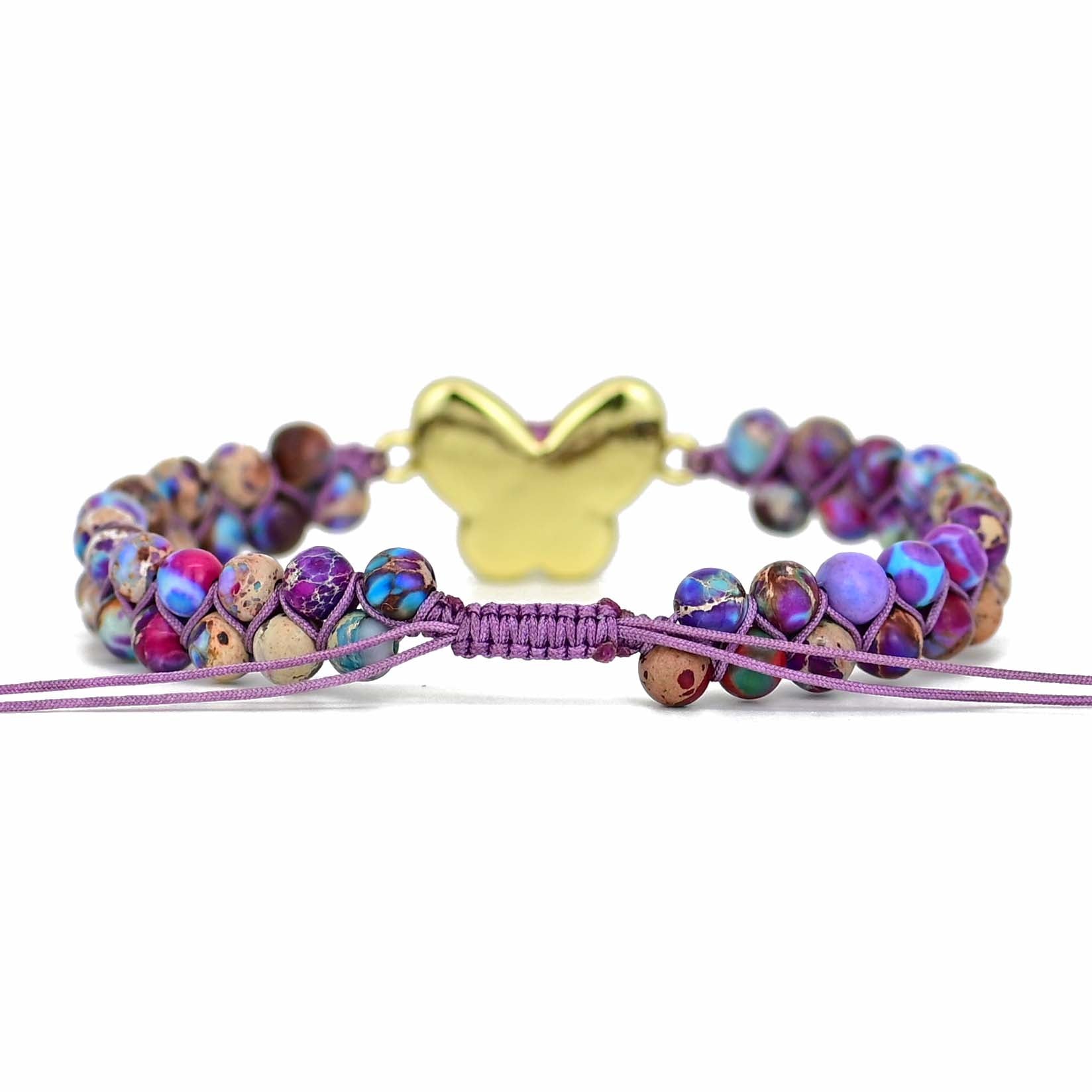 Druzy Lila Opal Fjäril Armband