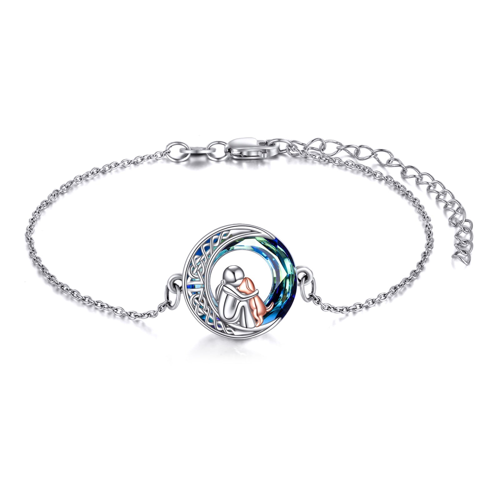 Justerbar hundberlock i sterling silver