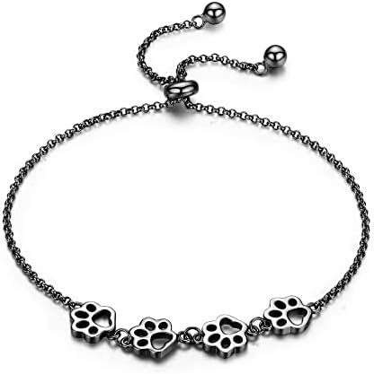 Armband med Paws Print i Sterling Silver – Justerbar Passform