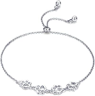 Armband med Paws Print i Sterling Silver – Justerbar Passform