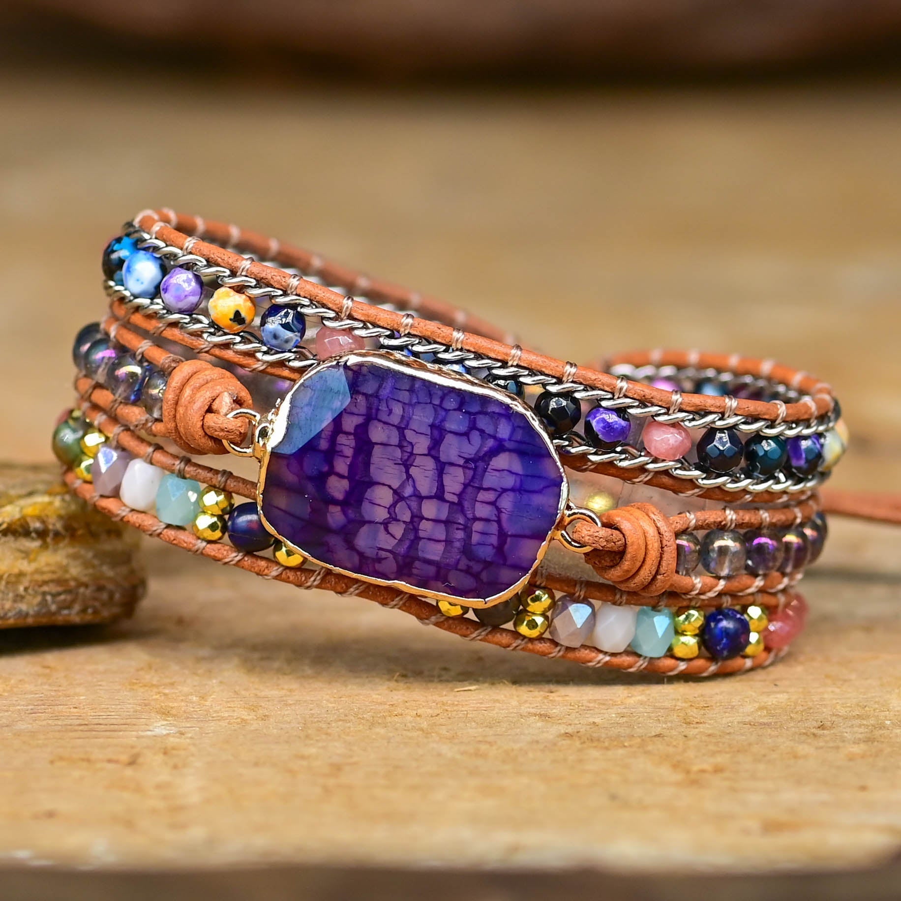 Ametist Wrap Armband