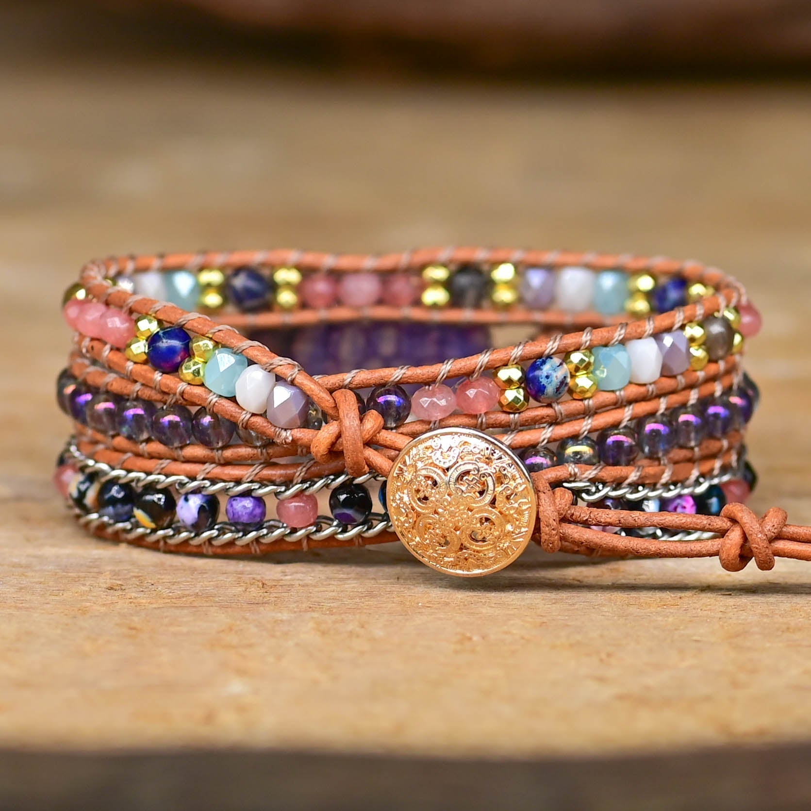 Ametist Wrap Armband
