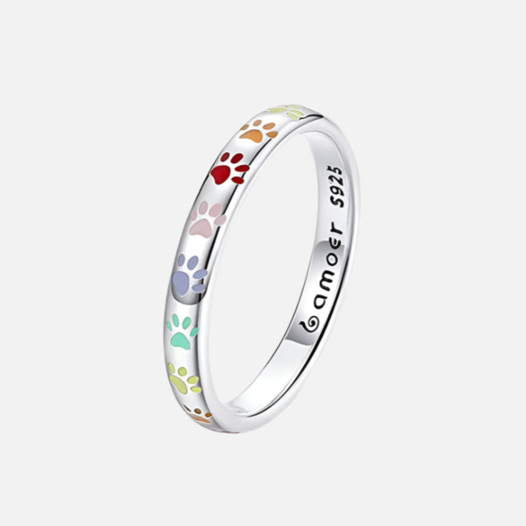 Ring i sterlingsilver med tassmotiv