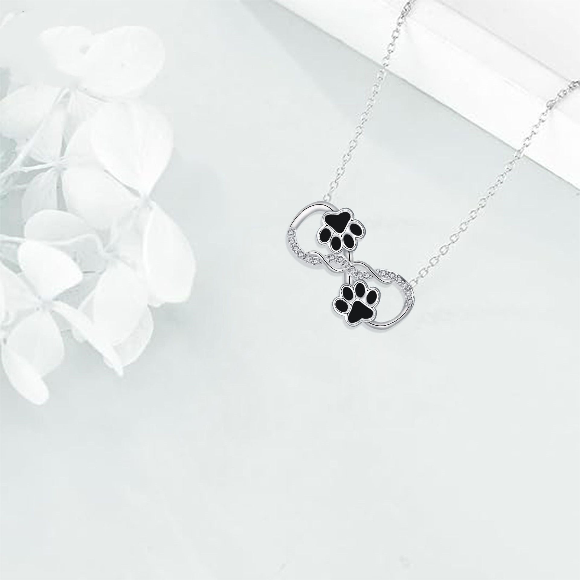 Oändlighetssymbol Hänge Halsband med Zirkonia