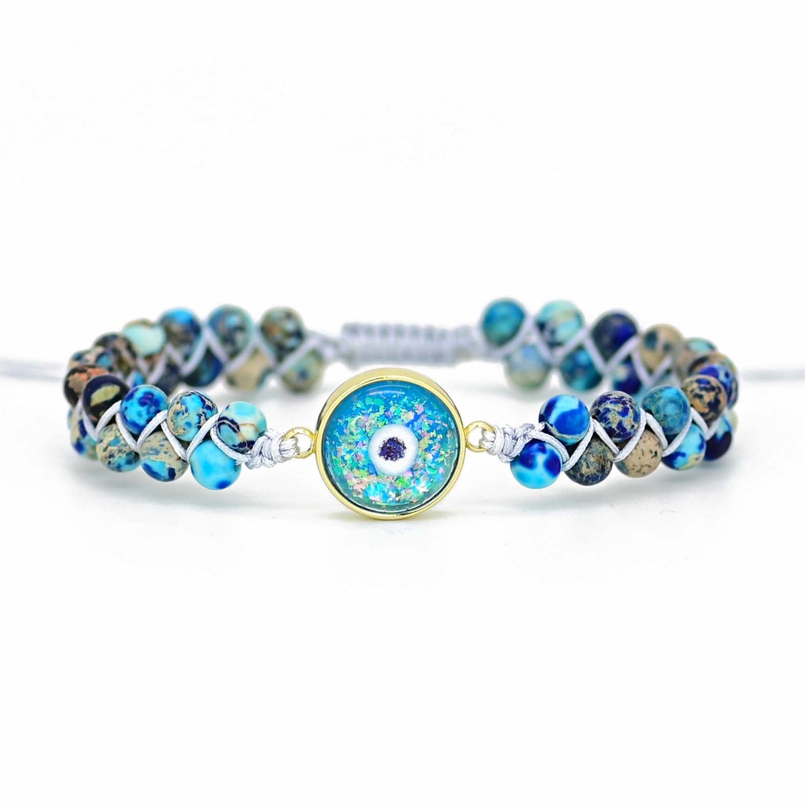 Intensiv Opal Ond Öga Armband