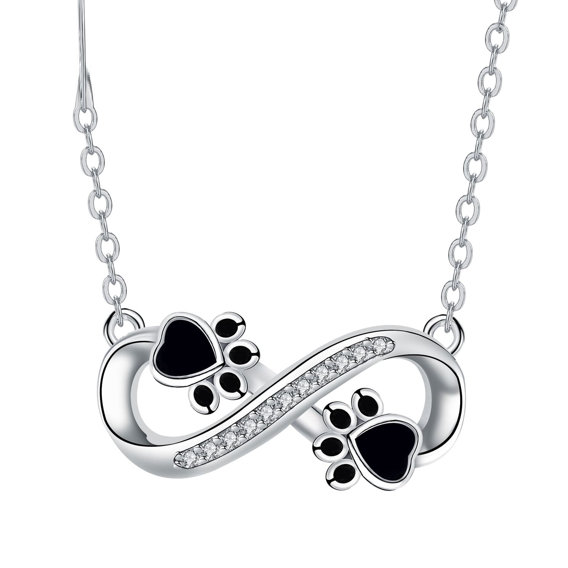 Infinity Tassavtryck Halsband med Zirkonia