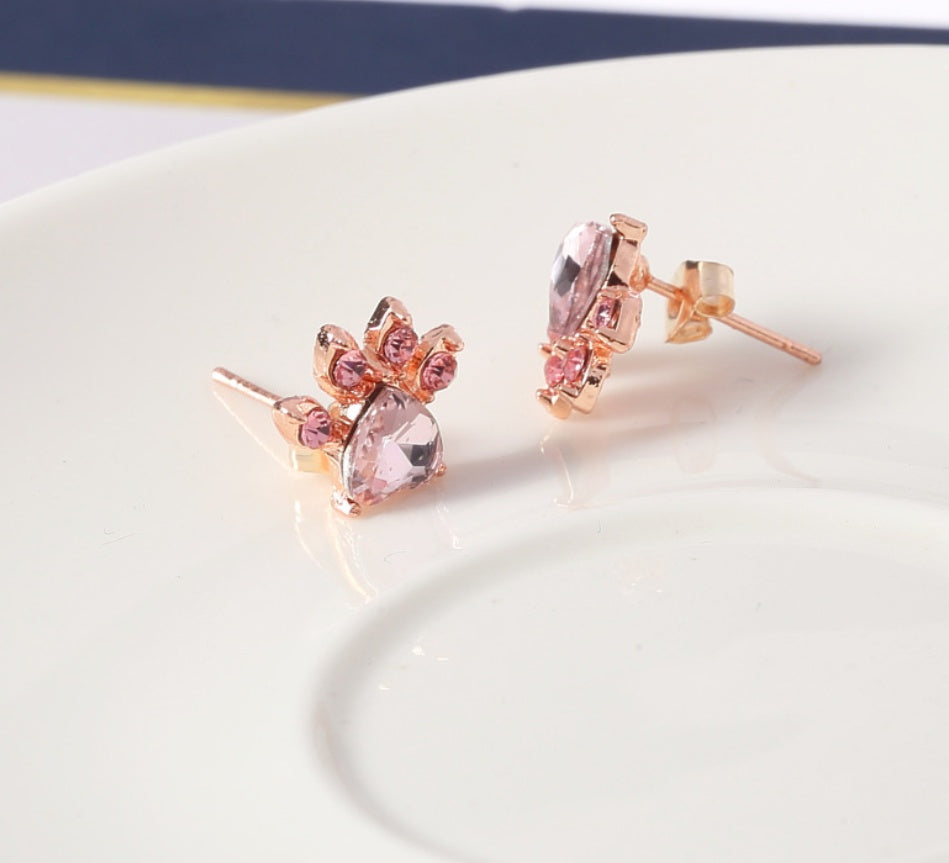 Roséguld Tass Smyckeset – 4 Delar med Zirkonia Hjärta (Ring, Halsband, Örhängen, Armband)