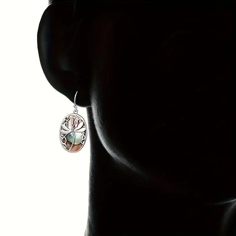 Abalone Shell Dragonfly Earrings – Symbol för Förnyelse & Grace
