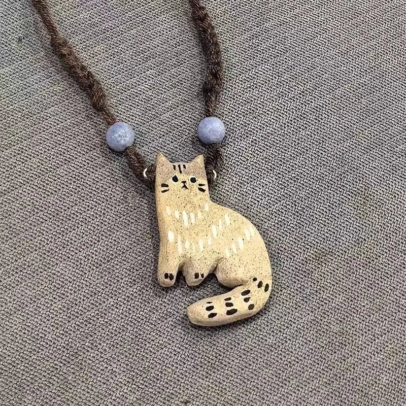 Vintage Katt Stjärna Hänge Halsband