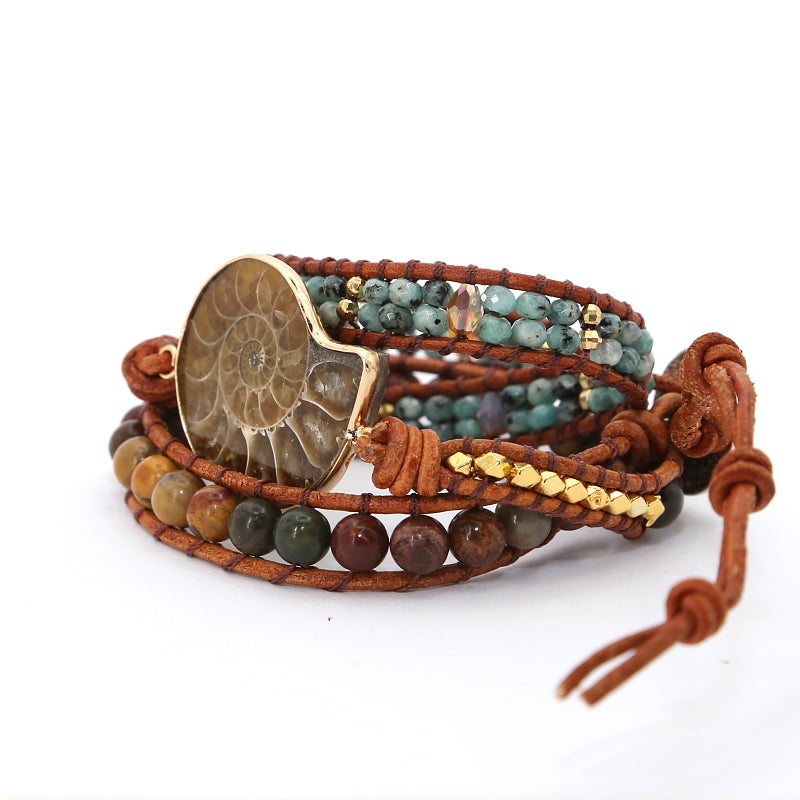 Ammonitfossilarmband