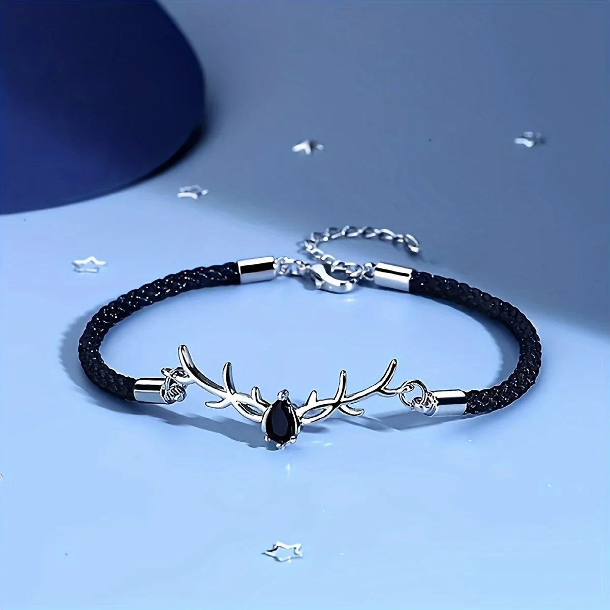 Hjorthorns Hjärta Armband med Zirkon