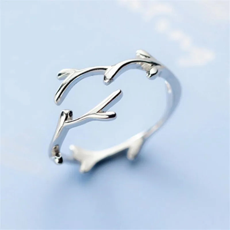 Ring i sterlingsilver med gren