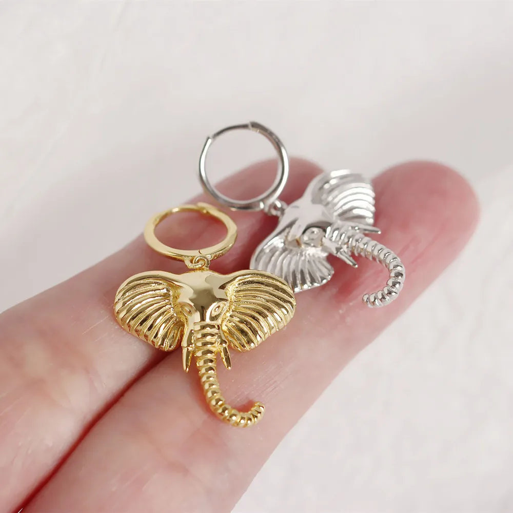 Elefant Berlock Hoop Örhängen