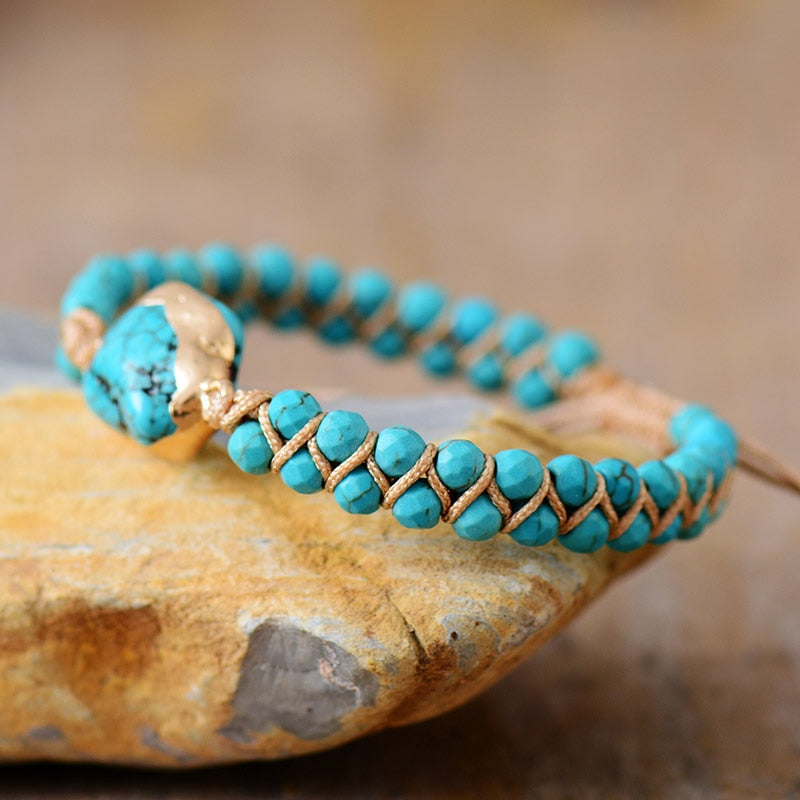 Naturligt Turkost Armband