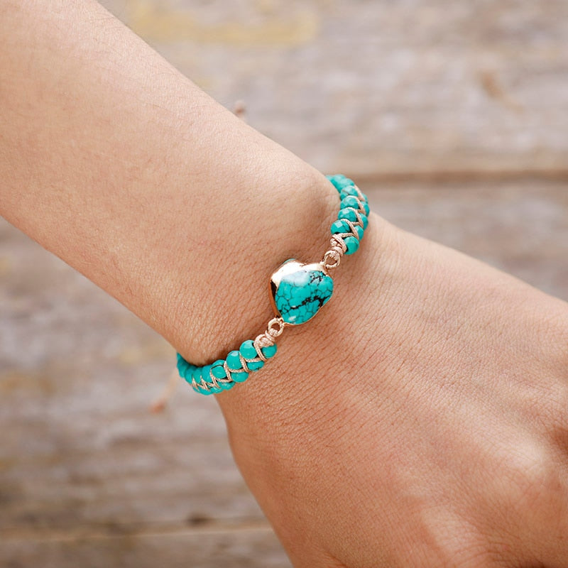Naturligt Turkost Armband