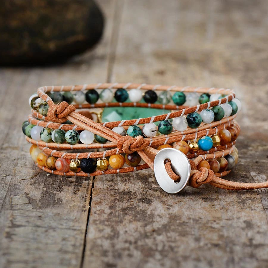 Jade & Mossa Agat Armband