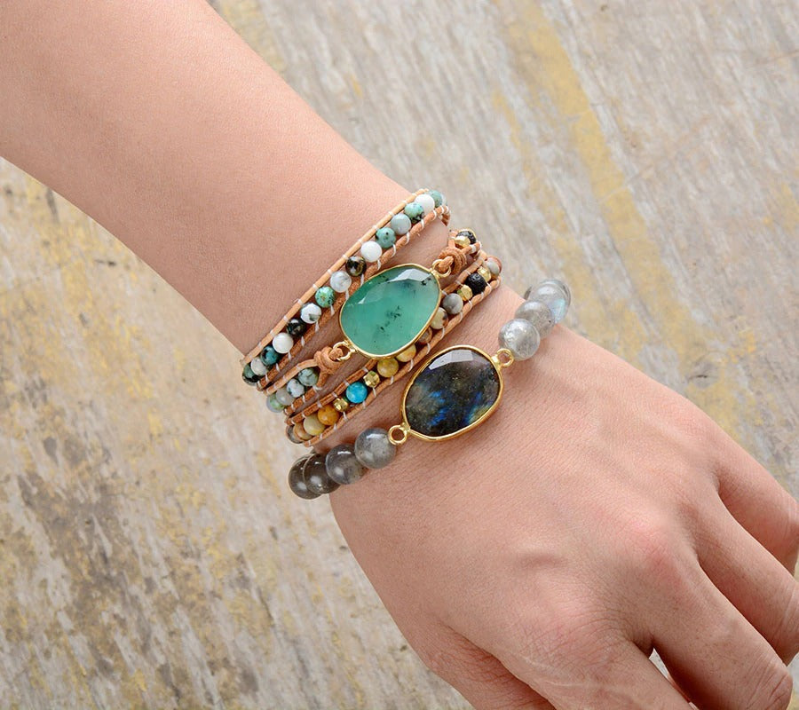 Jade & Mossa Agat Armband
