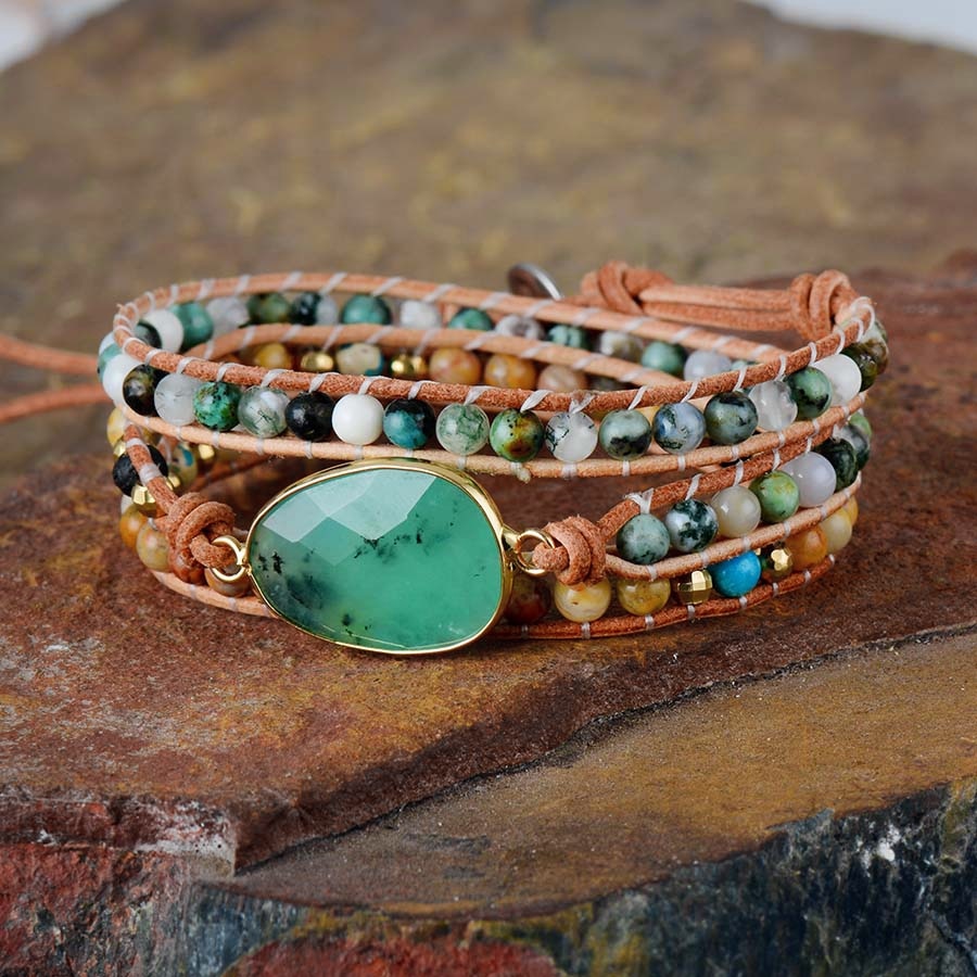 Jade & Mossa Agat Armband