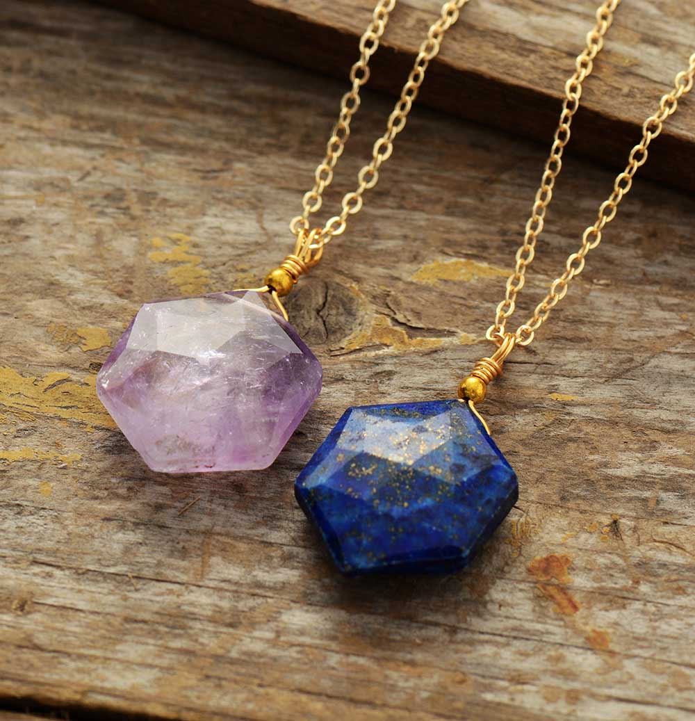Hexagon Hänge Halsband
