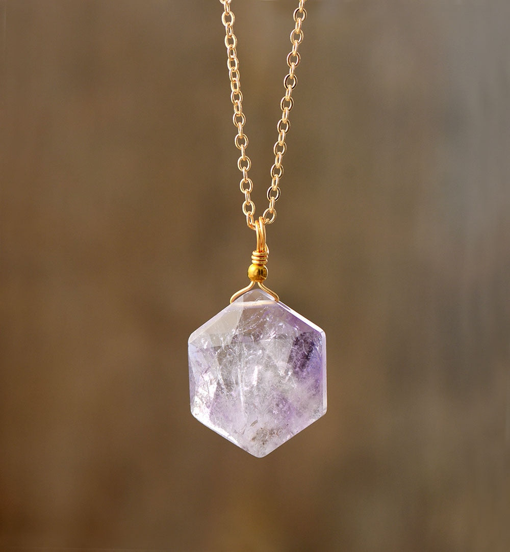 Hexagon Hänge Halsband