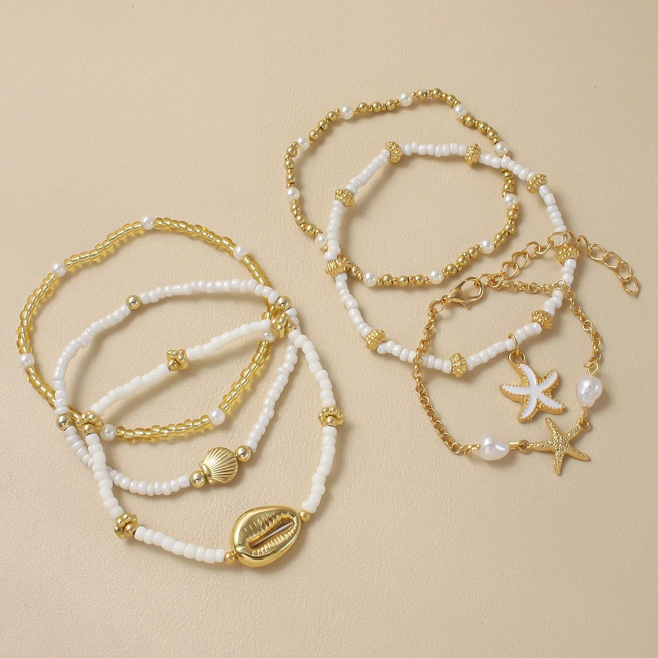 Bohemisk Sjöstjärna Strandarmband Set