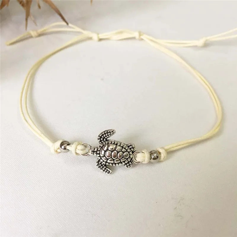 Havssköldpadds Läder Ankelarmband