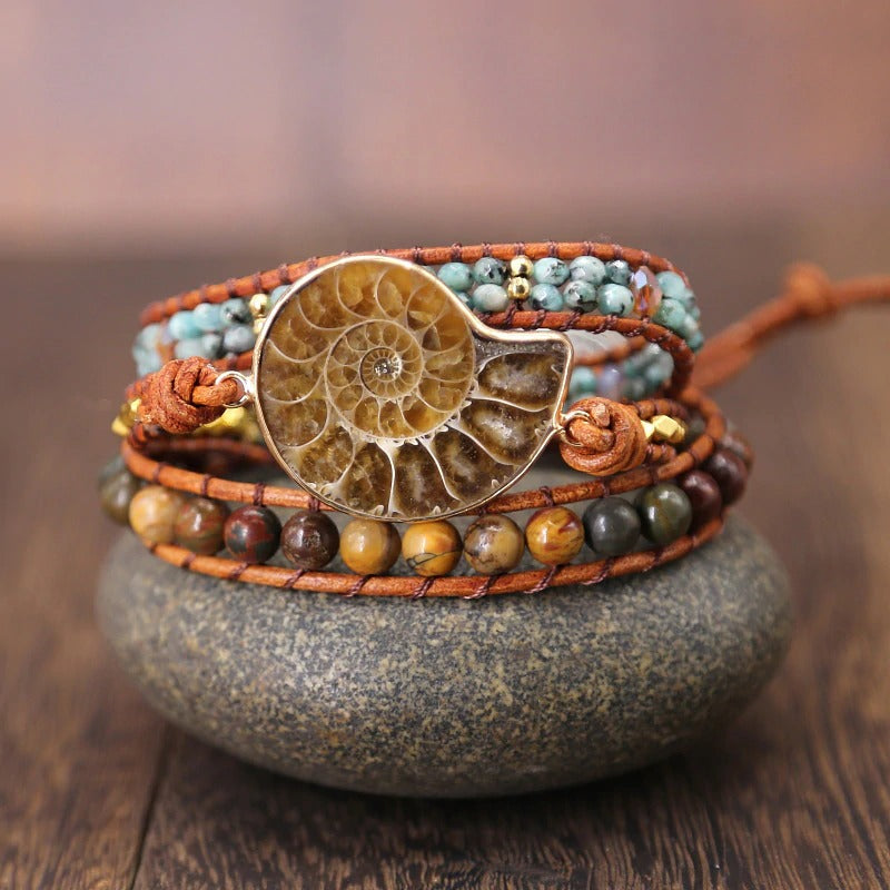 Ammonitfossilarmband