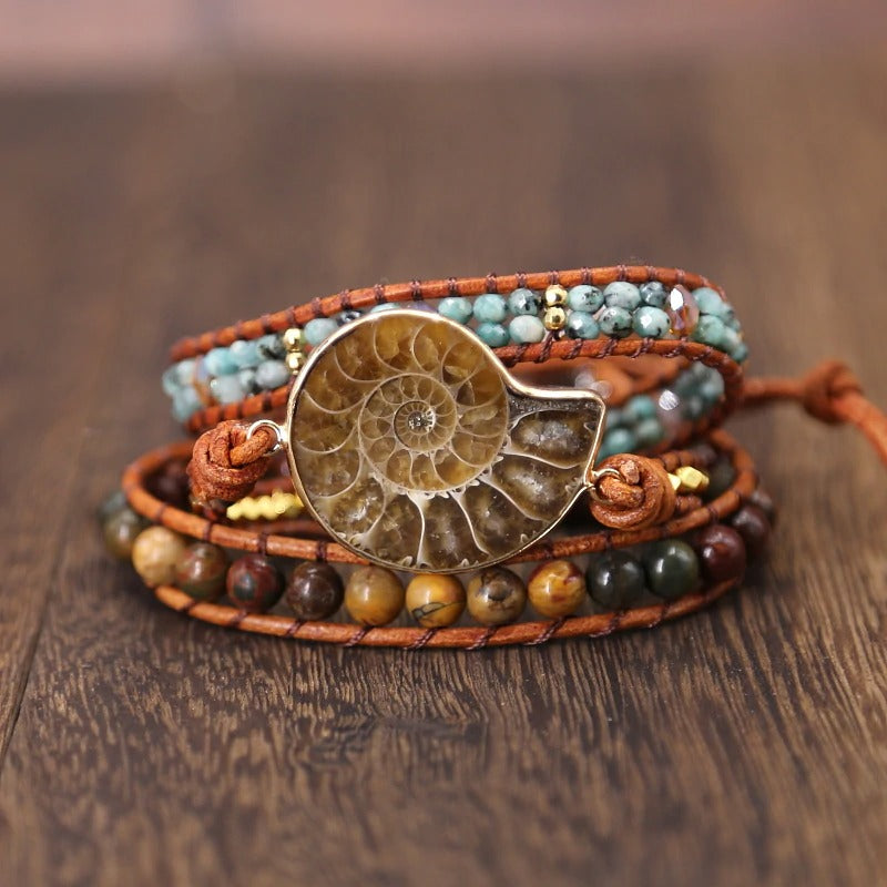Ammonitfossilarmband
