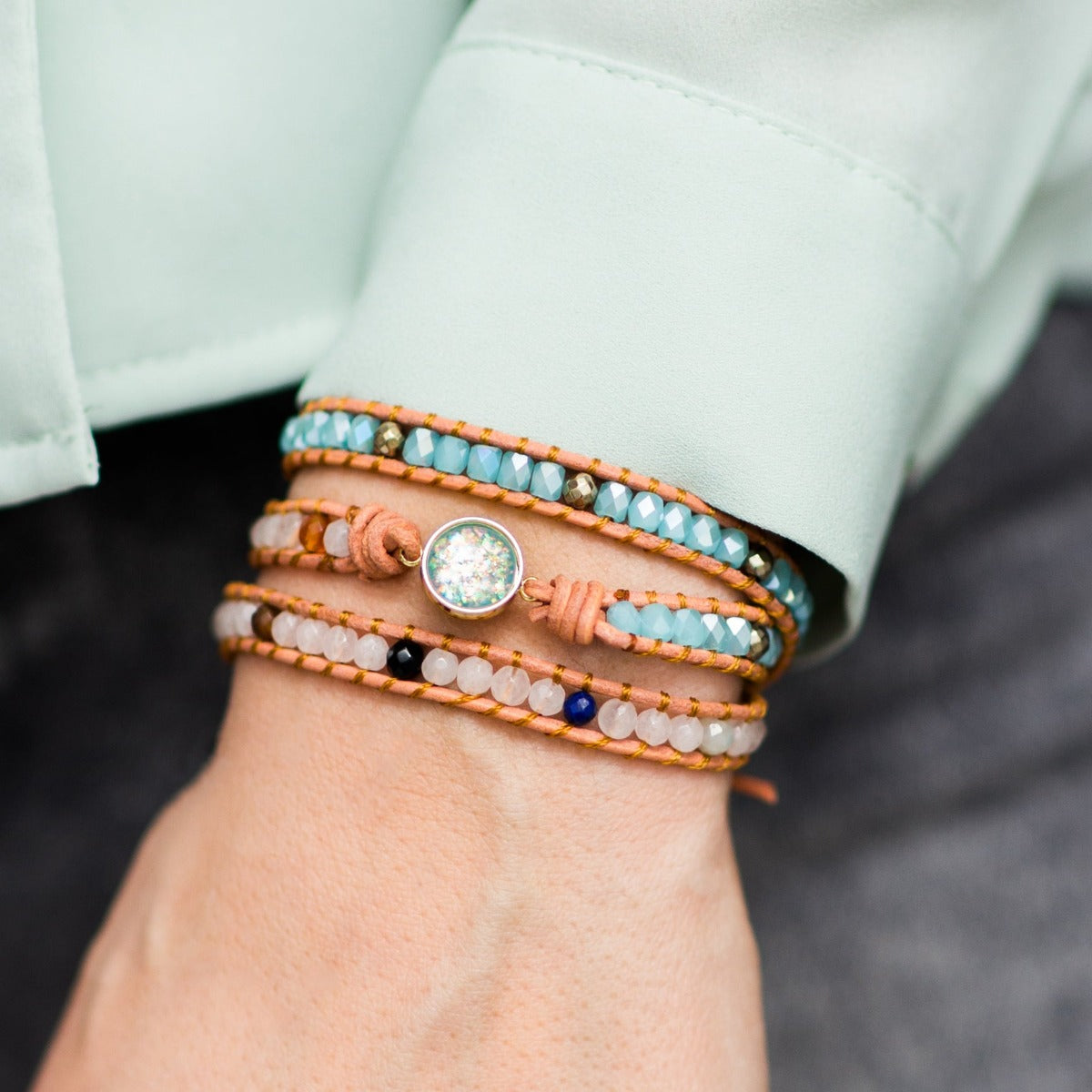 Opal Skyddande Wrap Armband