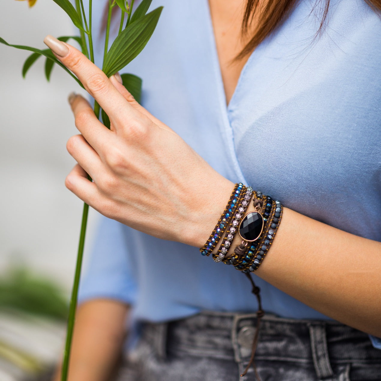 Onyx Moonlight Wrap Armband
