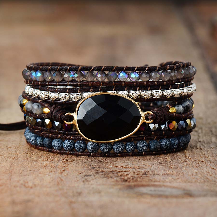 Onyx Moonlight Wrap Armband