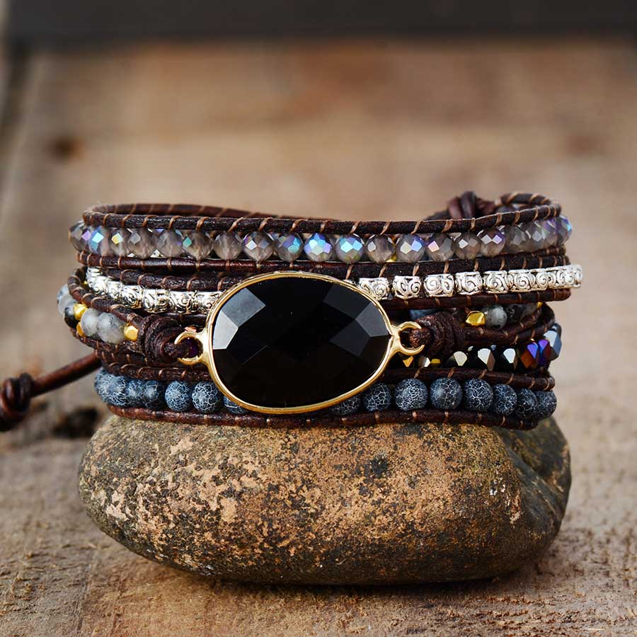 Onyx Moonlight Wrap Armband
