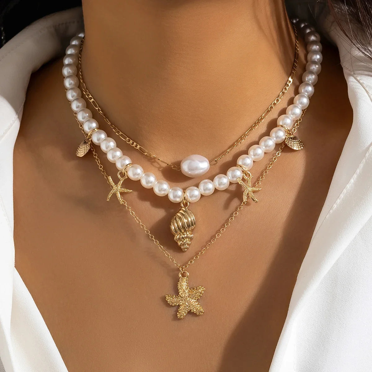 Stjärnfallsdrömmar Pärl Choker Halsband