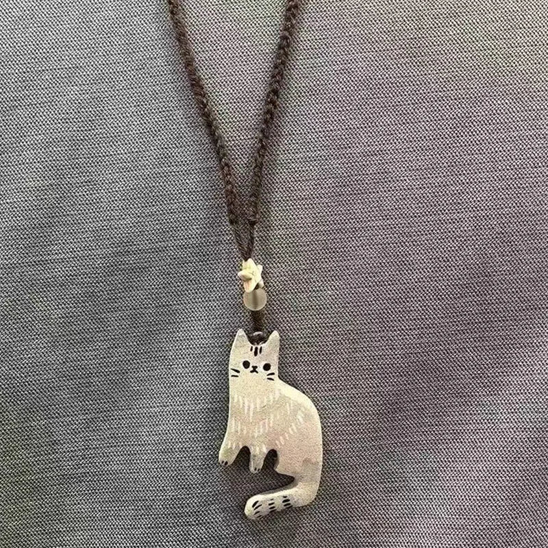 Vintage Katt Stjärna Hänge Halsband