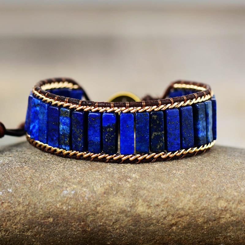 Intensiv Lapis Lazuli Skyddsarmband