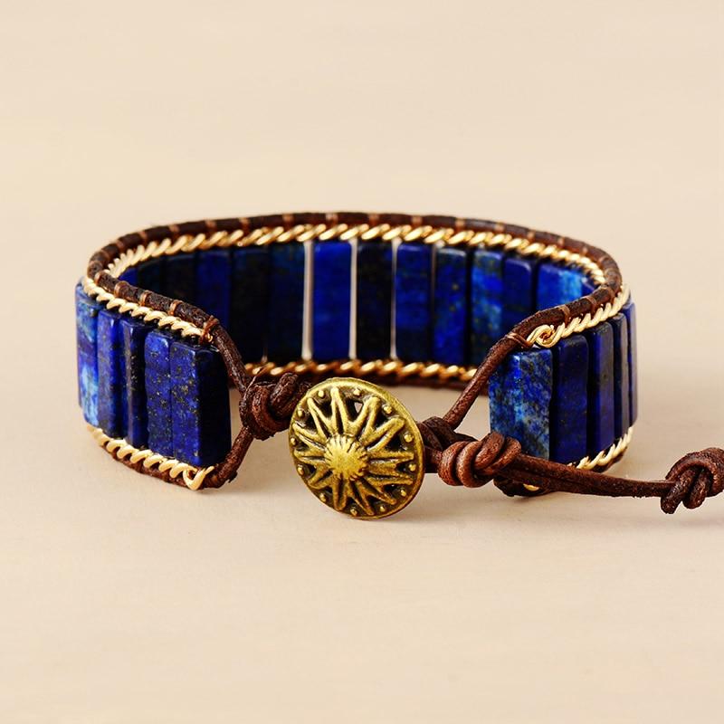 Intensiv Lapis Lazuli Skyddsarmband