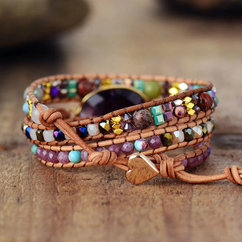 Amethyst & Lepidolitarmband